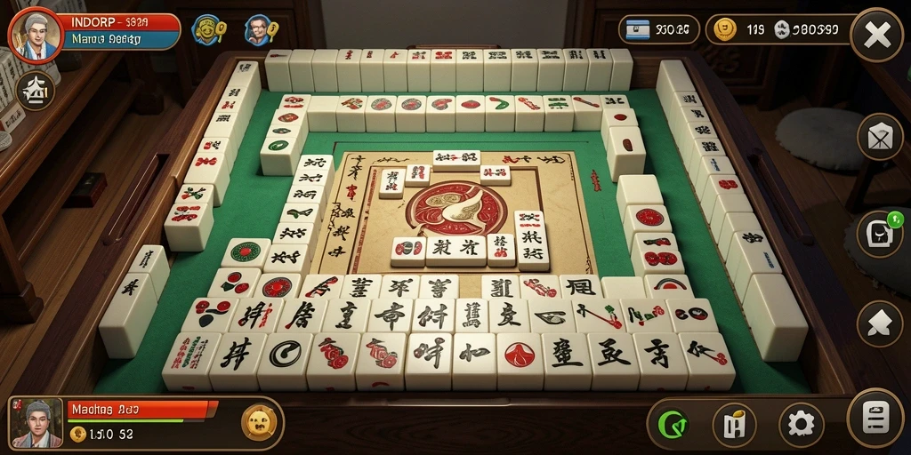 Tampilan gameplay INDORP dengan momen mencocokkan ubin Mahjong.