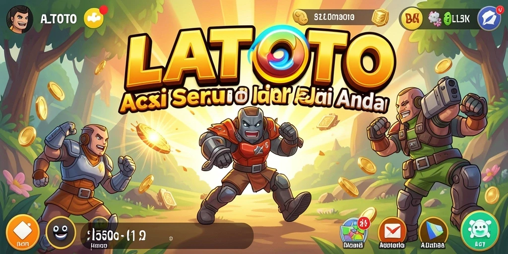 Tampilan screenshot LATOTO menunjukkan aksi seru di medan pertempuran.