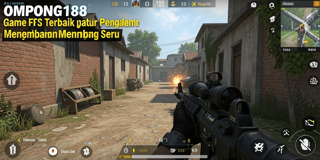 Tangkapan layar OMPONG188 menampilkan aksi intens dalam permainan FPS.