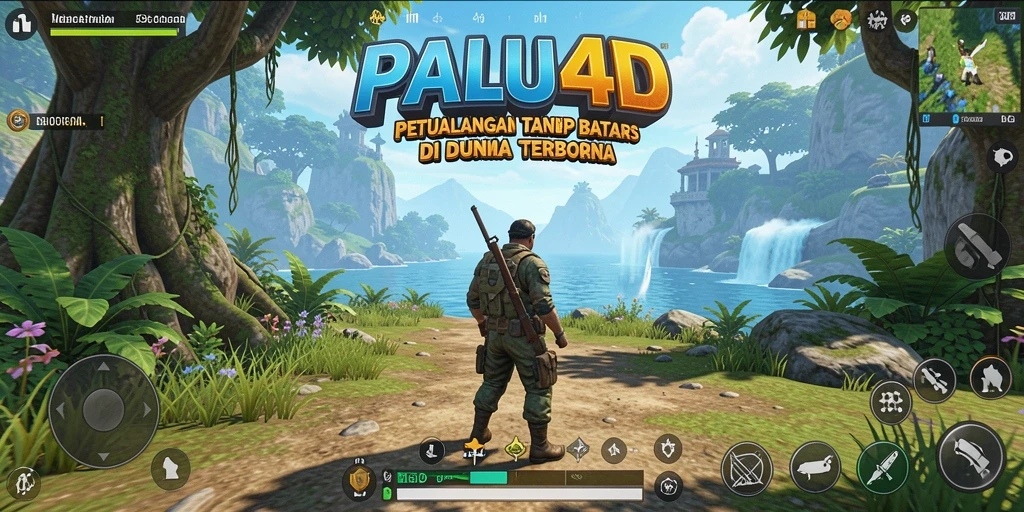 Tangkapan layar gameplay PALU4D yang menampilkan dunia terbuka yang luas.