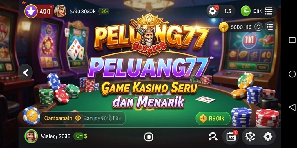 Tampilan utama PELUANG77 menampilkan permainan kasino yang mendebarkan.